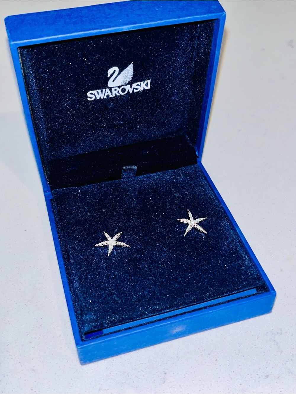 SWAROVSKI Fizzy Star Clear Crystal Stud Earrings Starfish